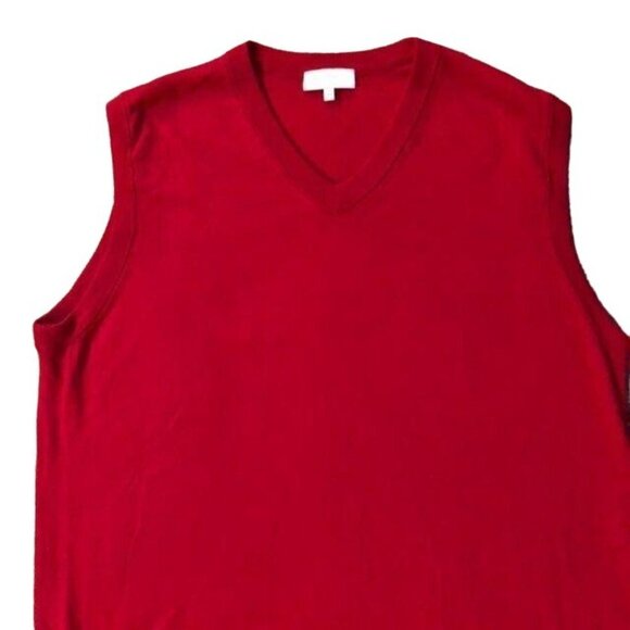 Turnbury Sweater Vest Mens 3XT Tall Merino Wool Deep Red Used - Picture 5 of 16